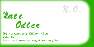 mate odler business card
