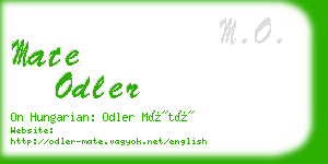 mate odler business card